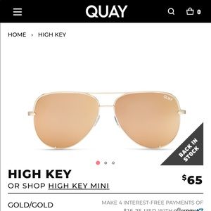 Quay Australia High Key Gold Sunglasses